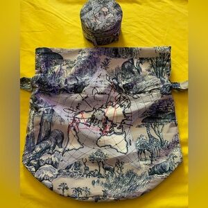 Dior Around the world drawstring pouch & jewelry box.